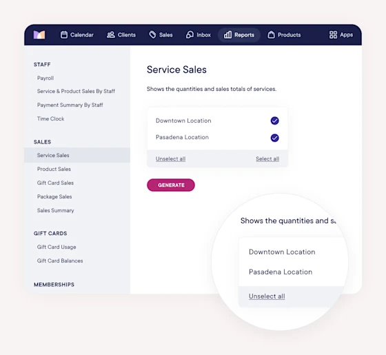 Manage staff across all locations